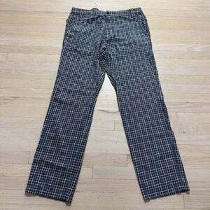Hugo Boss Green Label Hastey-W Plaid Pants Mens 38R Black White Check